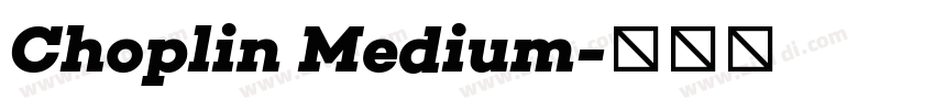 Choplin Medium字体转换
